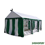 Картинка Тент-шатер Sundays Party 3x6 м (белый/зеленый)