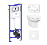 Картинка Унитаз Lavinia Boho Relfix Grance Hill Rimless 6 в 1 87561028 (statuary ис. камень)