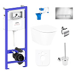 Картинка Унитаз Lavinia Boho Relfix Biore Rimless 9 в 1 97010062 (хром пластик)