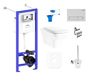 Картинка Унитаз Lavinia Boho Relfix Bristol Rimless 9 в 1 97020171 (матовый пластик)