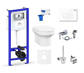 Картинка Унитаз Lavinia Boho Relfix Grance Hill Rimless 10 в 1 75110743 (белый пластик)