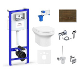 Картинка Унитаз Lavinia Boho Relfix Grance Hill Rimless 10 в 1 75110751 (венге пластик)