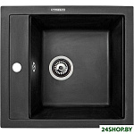 Картинка Кухонная мойка Zigmund and Shtain PLATZ 465 (черный базальт)