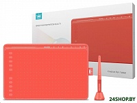 Картинка Графический планшет HUION HS611 (коралловый красный)