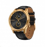 Картинка Гибридные умные часы Garmin Vivomove Luxe (золотистый/черный)