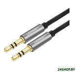 Картинка Кабель UGREEN AV119 10733 3.5 мм - 3.5 мм (1 м, черный/серый)