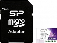 Картинка Карта памяти Silicon-Power Superior Pro microSDXC SP128GBSTXDU3V20AB 128GB + адаптер