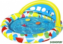 Картинка Надувной бассейн Bestway Игровой с обучающими фигурками 52378 (120х117х46)