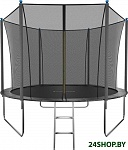 Картинка Батут GetActive Jump 10ft - 312 см с лестницей, внутренней сеткой (черный)