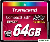 Картинка Карта памяти Transcend 800x CompactFlash Premium 64GB (TS64GCF800)