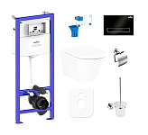 Картинка Унитаз Lavinia Boho Relfix Biore Rimless 9 в 1 97010064 (черный пластик)