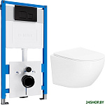 Sulzdorf с микролифтом и кнопкой смыва 219704F (белый/черный)