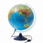 Интерактивный глобус Земли физико-политический с подсветкой рельефный