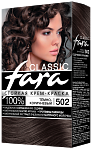 FARA Classic Стойкая крем-краска для волос, тон 502 Темно-коричневый