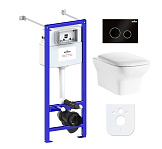 Картинка Унитаз Lavinia Boho Relfix Bristol Rimless 6 в 1 77050200