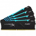 Картинка Оперативная память HyperX Fury RGB 4x16GB DDR4 PC4-21300 HX426C16FB3AK4/64