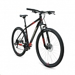 Картинка Велосипед FORWARD APACHE 29 2.2 S DISC 2021 (р. 17, чёрный/красный) (RBKW1M39GS02)