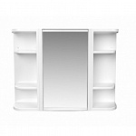 Картинка Шкаф с зеркалом для ванной BEROSSI Hilton НВ 33301000 (снежно-белый)