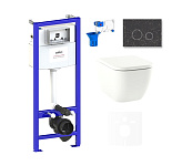 Картинка Унитаз Lavinia Boho Relfix One 7 в 1 75110066 (greek black иск. камень)