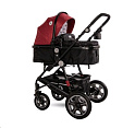 Детская универсальная коляска Lorelli (Bertoni) Lora 2 в 1 Luxe Red Elephants (10021272187)
