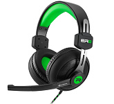 Картинка Наушники с микрофоном Sharkoon Rush ER2 (черный/зеленый)