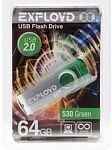 Картинка USB флэш-накопитель EXPLOYD 64GB 530 зеленый