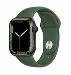 Картинка Умные часы Apple Watch Series 7 41 мм (зеленый/зеленый клевер спортивный)