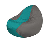 Картинка Бескаркасное кресло Flagman Classic К2.1-198 (бирюзовый/серый)