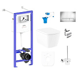 Картинка Унитаз Lavinia Boho Relfix Aveo Rimless 9 в 1 97020182 (хром пластик)