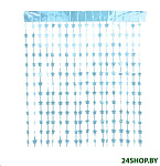 Картинка Гирлянда-растяжка Серпантин Занавес Звезды 202-307 (голубой)