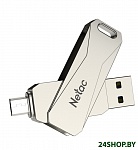 Картинка USB Flash Netac 64GB USB 3.0+MicroUSB FlashDrive Netac U381