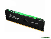 Картинка Оперативная память Kingston FURY Beast RGB 16GB DDR4 PC4-21300 KF426C16BB1A/16