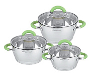 Картинка Набор кастрюль Mercury MC-7020