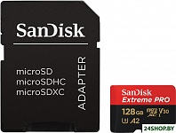 Extreme PRO microSDXC SDSQXCD-128G-GN6MA 128GB (с адаптером)