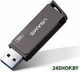 Картинка Флеш накопитель Usams USB3.0 Rotatable High Speed ZB196UP01 64Gb (серый)
