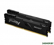 Картинка Оперативная память Kingston FURY Beast 2x16GB DDR4 PC4-25600 KF432C16BBK2/32