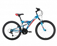 Картинка Велосипед BLACK ONE ICE FS 24 2022 HQ-0005357 (голубой/белый/красный)