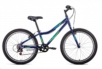 Картинка Велосипед Forward Iris 24 1.0 2022 (темно-синий/зеленый)