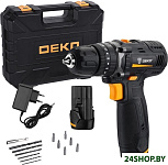 Картинка Дрель-шуруповерт Deko GCD12DU3 SET4 063-4038 (с 2-мя АКБ, кейс, набор оснастки)