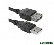 Картинка Кабель Defender USB02-10 USB2.0 AM-AF (3 м) (87453)
