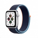 Картинка Умные часы Apple Watch SE 40 мм (алюминий серебристый/синий нейлон)