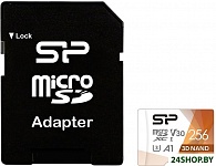 Картинка Карта памяти Silicon Power Superior Pro microSDXC (SP256GBSTXDU3V20AB) 256GB (с адаптером)
