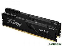 Картинка Оперативная память Kingston FURY Beast 2x32GB DDR4 PC4-21300 KF426C16BBK2/64