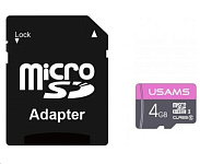Картинка Карта памяти Usams US-ZB115 4GB (с адаптером)