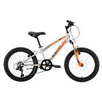 Картинка Велосипед BLACK ONE ICE 20 2022 HQ-0005360 (серебристый/оранжевый/голубой)