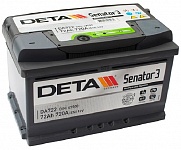 Картинка Автомобильный аккумулятор DETA Senator3 DA722 (72 А·ч)