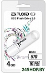 Картинка USB флэш-накопитель EXPLOYD 570 4GB белый