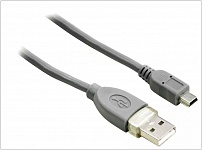 Картинка Кабель Hama H-39661 USB 2.0 A-mini B (m-m) (0.25 м) (серый)
