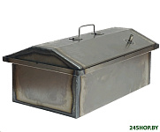 Картинка Коптильня Кедр плюс с гидрозатвором Домик (двухъярусная, поддон, сталь 1,5мм) (DW02689)