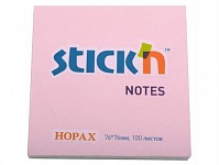 Картинка Блок самоклеящийся бумажный Stickn Hopax 21148 (розовый)